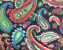 Load image into Gallery viewer, Navy Blue Multicolor Paisley Self Tie Bow Tie & Pocket Square