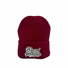 Load image into Gallery viewer, Blessed Beyond Measure Beanie (Burgundy)
