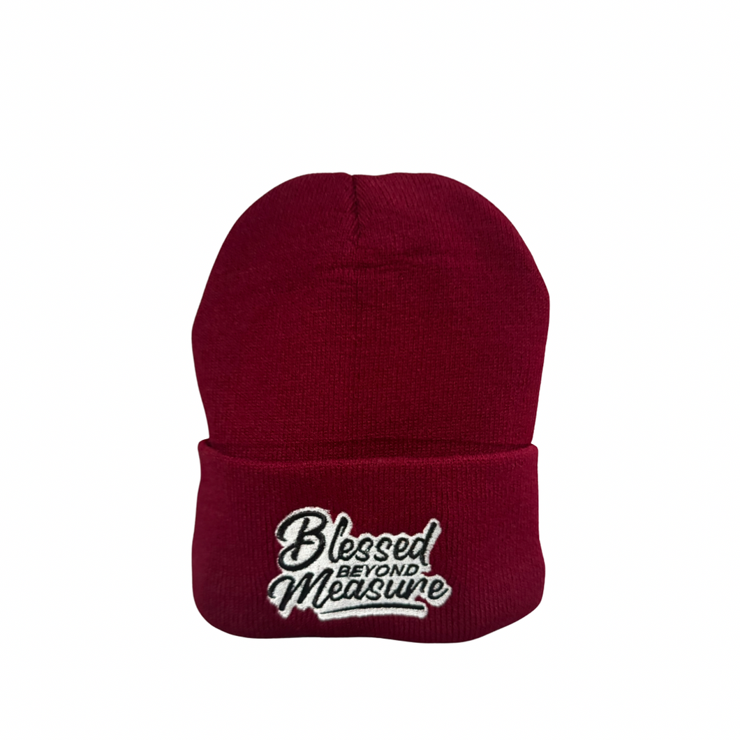 Blessed Beyond Measure Beanie (Burgundy)