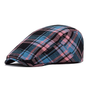Black/Blue/Pink Plaid Ivy Hat