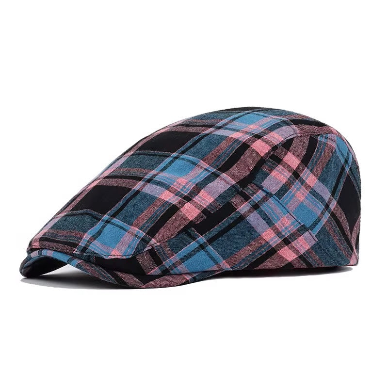Black/Blue/Pink Plaid Ivy Hat