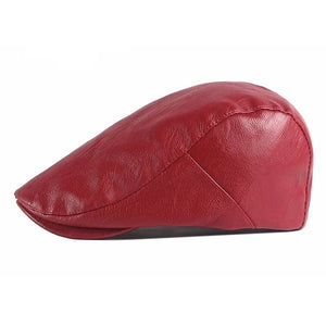 Red Leather Ivy Hat