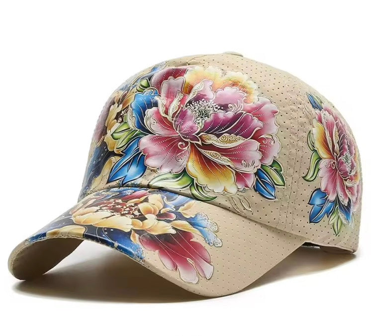 Khaki Floral Hat