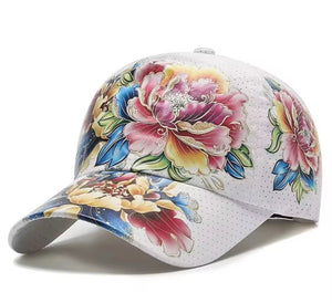 White Floral Hat