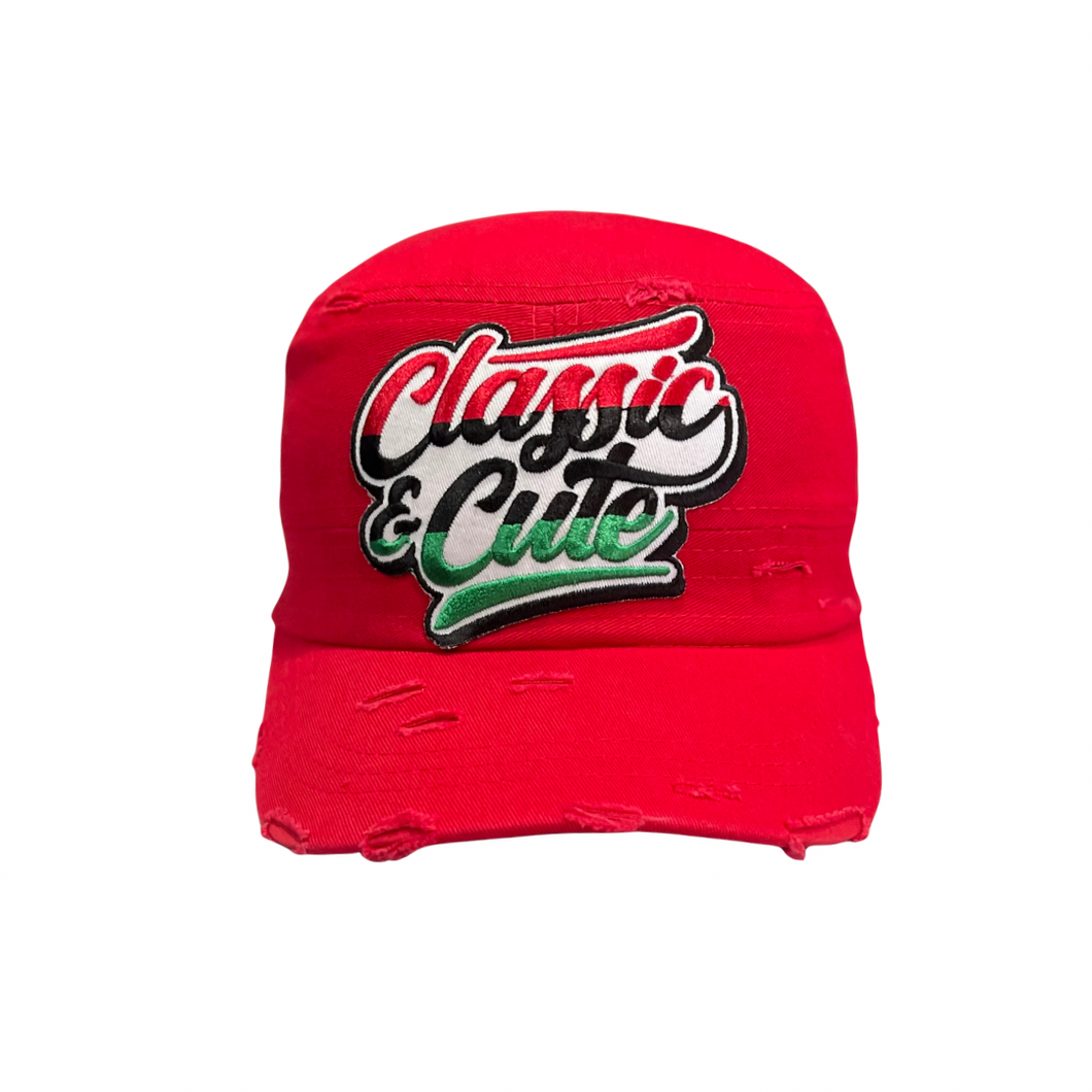Red Classic & Cute Hat (Red/Black/Green Logo)