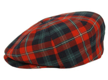 Load image into Gallery viewer, Red Plaid Wool Newsboy Hat
