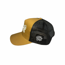 Load image into Gallery viewer, Dapper Trucker Hat (Khaki/Black/White)
