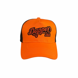 Dapper Trucker Hat (Orange/Black)