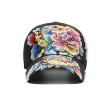 Load image into Gallery viewer, Black Floral Hat
