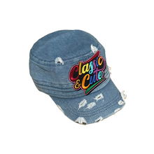 Load image into Gallery viewer, Vintage Cadet Style Denim Classic and Cute Hat
