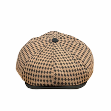 Load image into Gallery viewer, Khaki and Black Newsboy Hat
