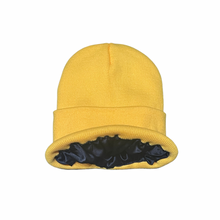 Load image into Gallery viewer, Yellow Classic &amp; Cute Beanie (w/ Black Satin Lining)
