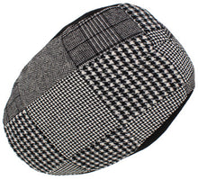 Load image into Gallery viewer, Black &amp; White Mixed Patchwork Ivy Hat (L/XL)
