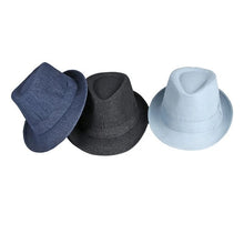 Load image into Gallery viewer, Light Blue Denim Trilby Fedora
