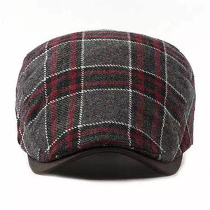 Red/Gray/Black Plaid Ivy Hat