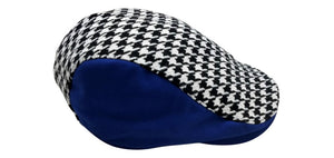 Royal Blue Houndstooth Newsboy Hat