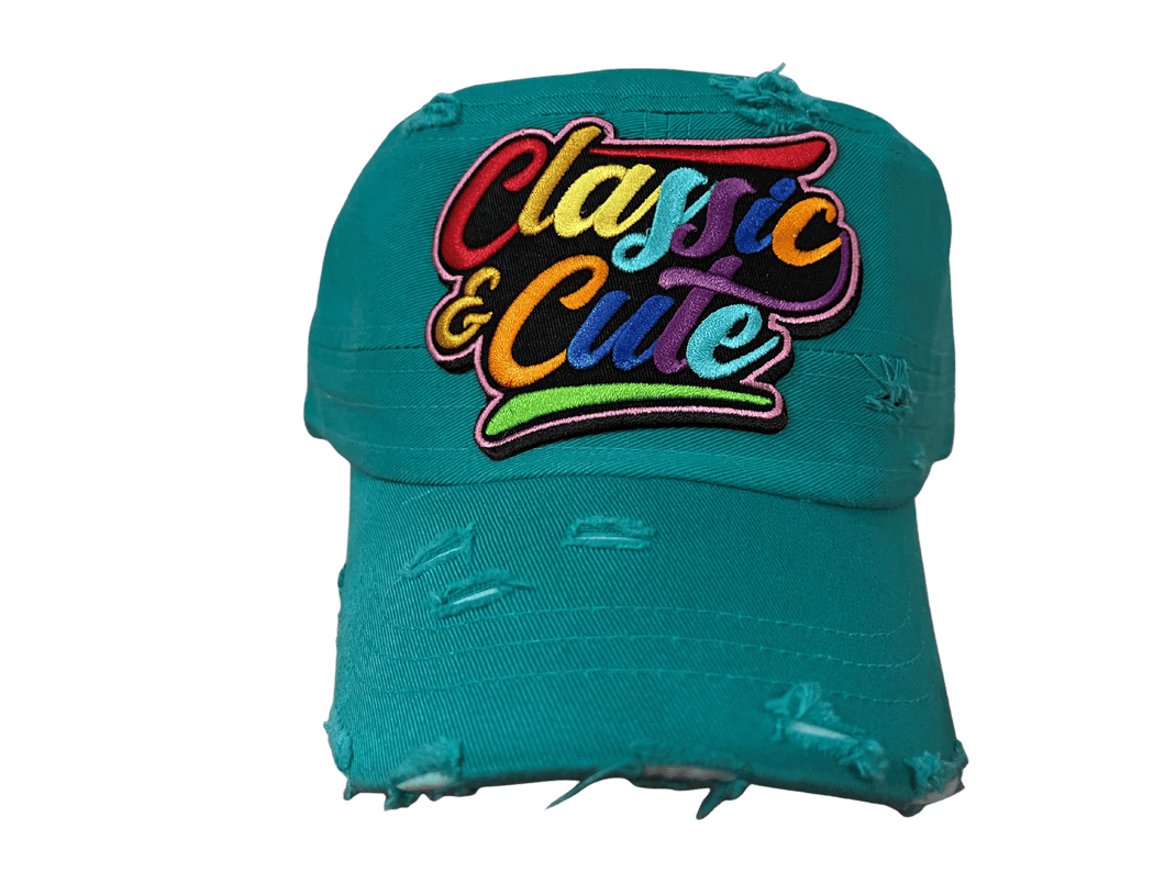 Vintage Cadet Style Teal Classic and Cute Hat