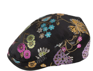 Black Floral Ivy Hat 2