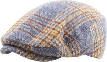 Light Blue Plaid Newsboy Hat (S/M)