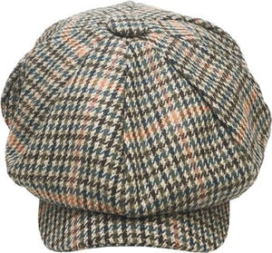 Multicolor Houndstooth Newsboy Hat (L/XL)