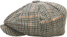 Load image into Gallery viewer, Multicolor Houndstooth Newsboy Hat (L/XL)
