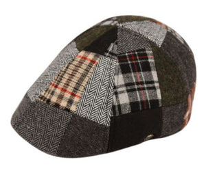 Wool Blend Patch-Work Duckbill Hat