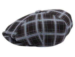 Plaid/Checkered Snap Front Newsboy Hat