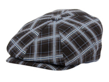 Load image into Gallery viewer, Plaid/Checkered Snap Front Newsboy Hat
