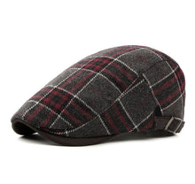 Load image into Gallery viewer, Red/Gray/Black Plaid Ivy Hat
