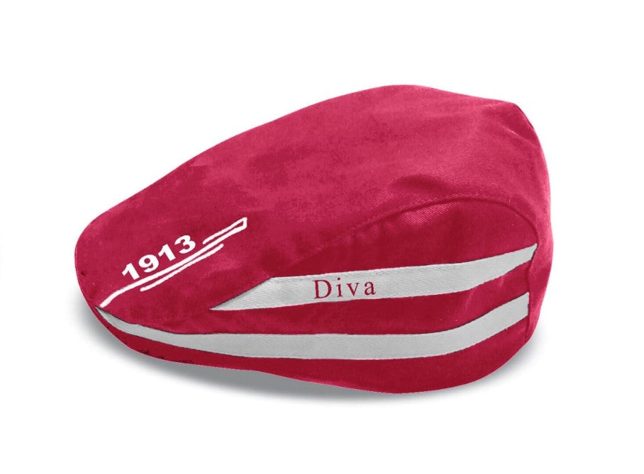 Red and White 1913 Diva Hat