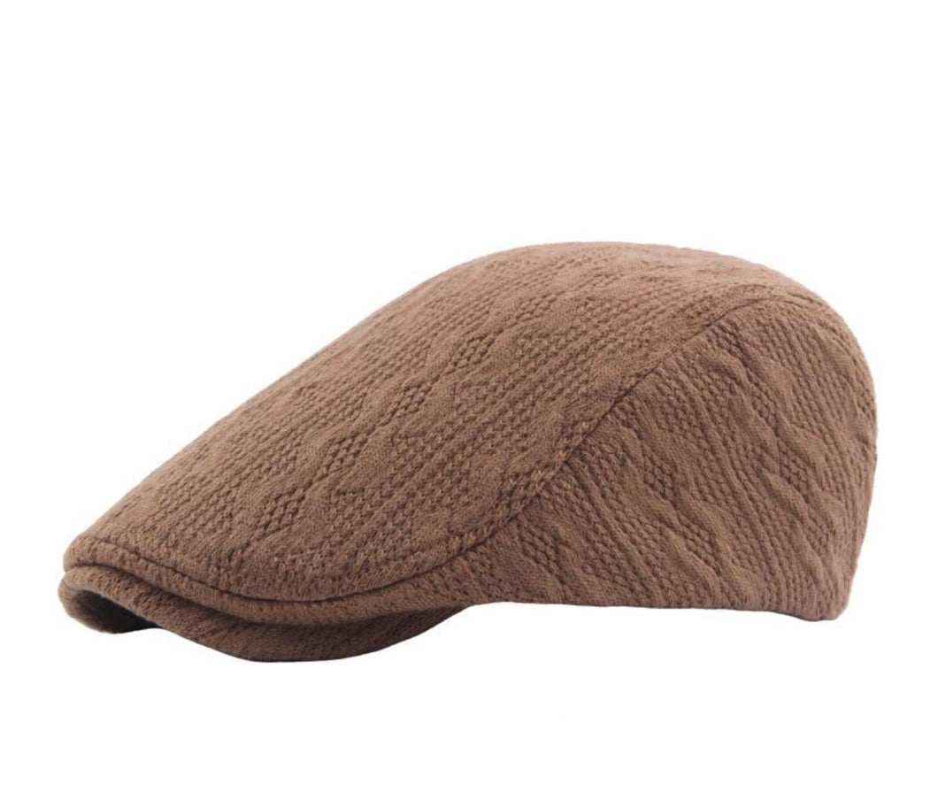 Khaki Weave Pattern Ivy Hat