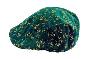 Sombrero de hiedra floral verde esmeralda