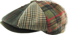 Load image into Gallery viewer, Green Multicolor Panel Newsboy Hat (L/XL)

