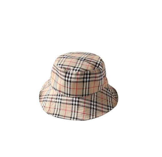 Sombrero de pescador a cuadros (reversible)