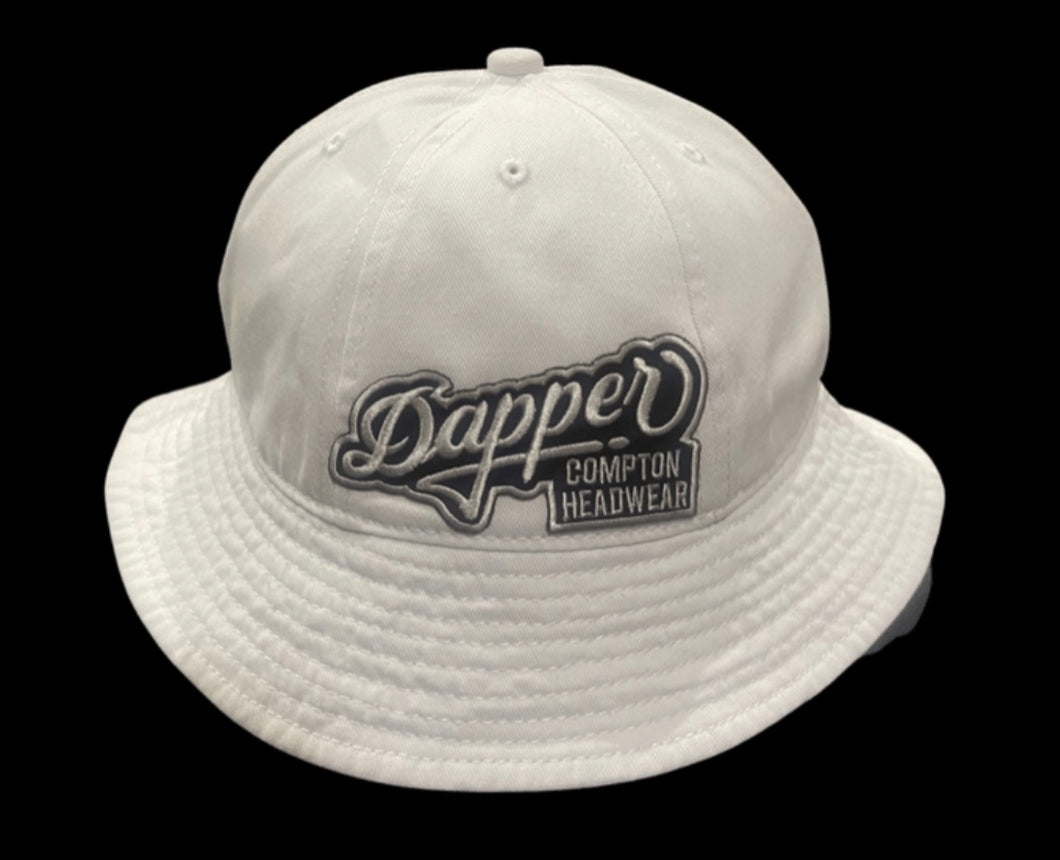 White Dapper Dome Bucket Hat