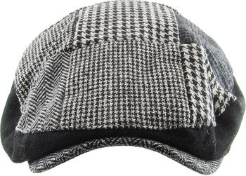 Sombrero Ivy de patchwork mixto negro y gris (S/M)