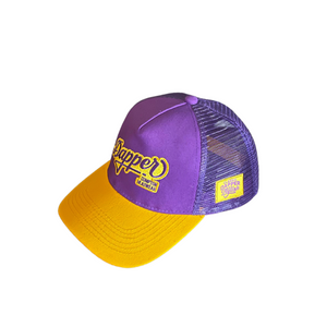 Dapper Trucker Hat (Purple & Yellow)