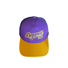 Load image into Gallery viewer, Dapper Trucker Hat (Purple &amp; Yellow)
