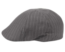 Cargar imagen en el visor de la galería, Sombrero de pico de pato gris a rayas (tamaño: pequeño/mediano)
