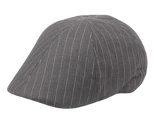 Cargar imagen en el visor de la galería, Sombrero de pico de pato gris a rayas (tamaño: pequeño/mediano)
