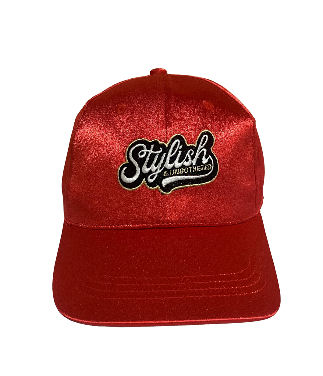Red Satin Stylish and Unbothered Hat