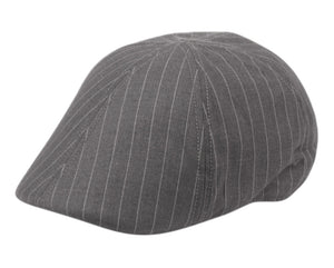 Sombrero gris de pico de pato a rayas (talla grande/extragrande)