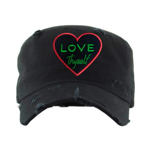 Black Love Thyself Hat (Red/Black/Green Logo)