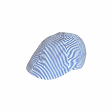 Load image into Gallery viewer, Light Blue Striped Duckbill Hat
