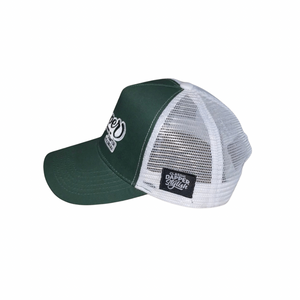Gorra de camionero Dapper (verde y blanco)