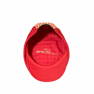 Crimson Red Houndstooth Newsboy Hat