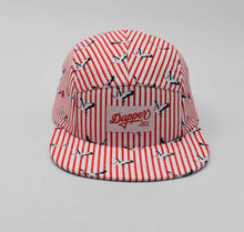 Load image into Gallery viewer, Red and White Pinstripe Dapper Cap
