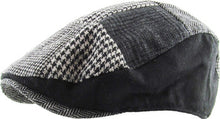 Cargar imagen en el visor de la galería, Sombrero Ivy de patchwork mixto negro y gris (S/M)
