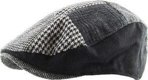 Sombrero Ivy de patchwork mixto negro y gris (S/M)