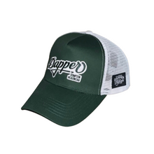 Carregar imagem no visualizador da galeria, Dapper Trucker Hat (Green &amp; White)
